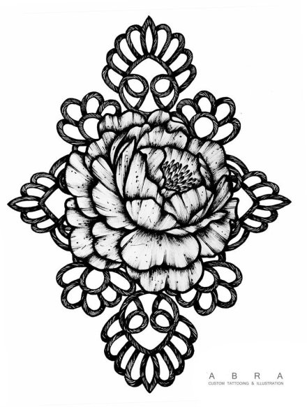 35组适合点刺的漂亮黑灰小图纹身手稿