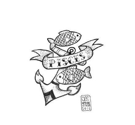 12组小清新的十二星座纹身手稿图案