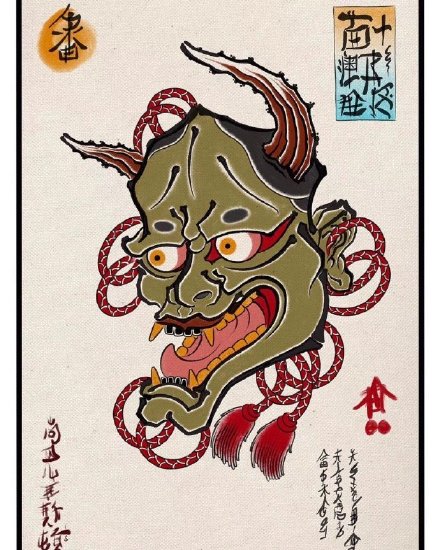 34组传统的日式小图纹身手稿图片