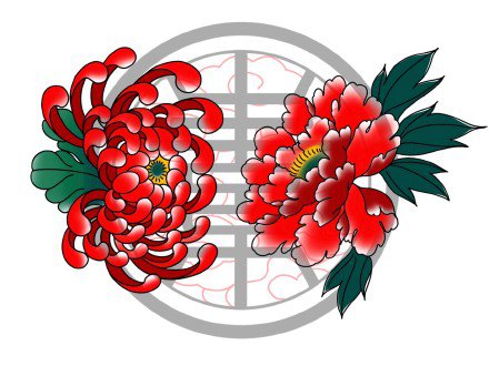 34组传统的日式小图纹身手稿图片