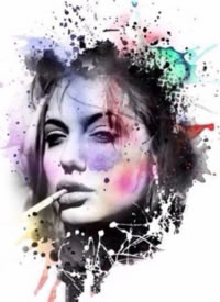 27组漂亮的水彩风格纹身手稿素材图片