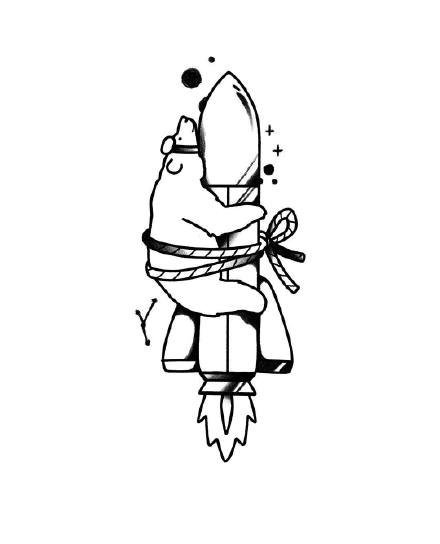 45组黑灰色点刺设计小清新纹身手稿图片