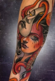 颜色艳丽的一组newschool彩色纹身图