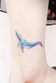 纹身唯美图片  清新怡人的彩绘唯美纹身图案