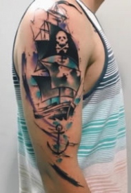 9张大臂上的漂亮水彩纹身图案