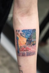 把名画纹在身上的创意纹身作品