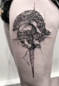 好看的一组9张欧美暗黑色纹身作品