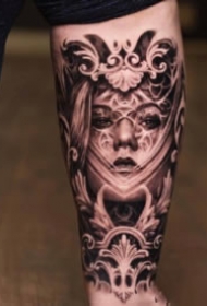 9张适合男生的的包臂欧美写实纹身图