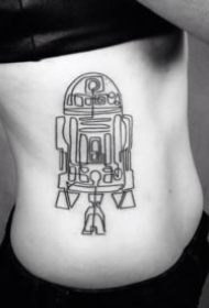 一组简约的简笔画纹身作品图片