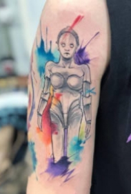 漂亮的一组水彩卡通纹身图案欣赏