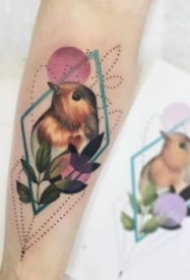 欧美彩色小清新可爱纹身图片欣赏