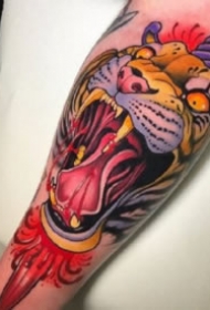 红色调的一组school漂亮纹身作品