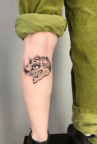 9张oldschool风格的老虎纹身图