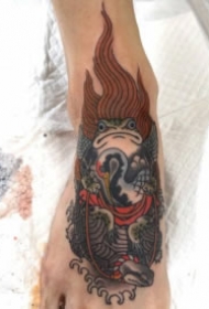 9张日式传统青蛙的纹身图片作品