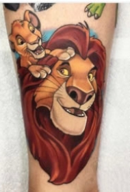 迪士尼主题的一组卡通小图纹身