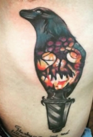 乌鸦主题的一组创意乌鸦纹身图片