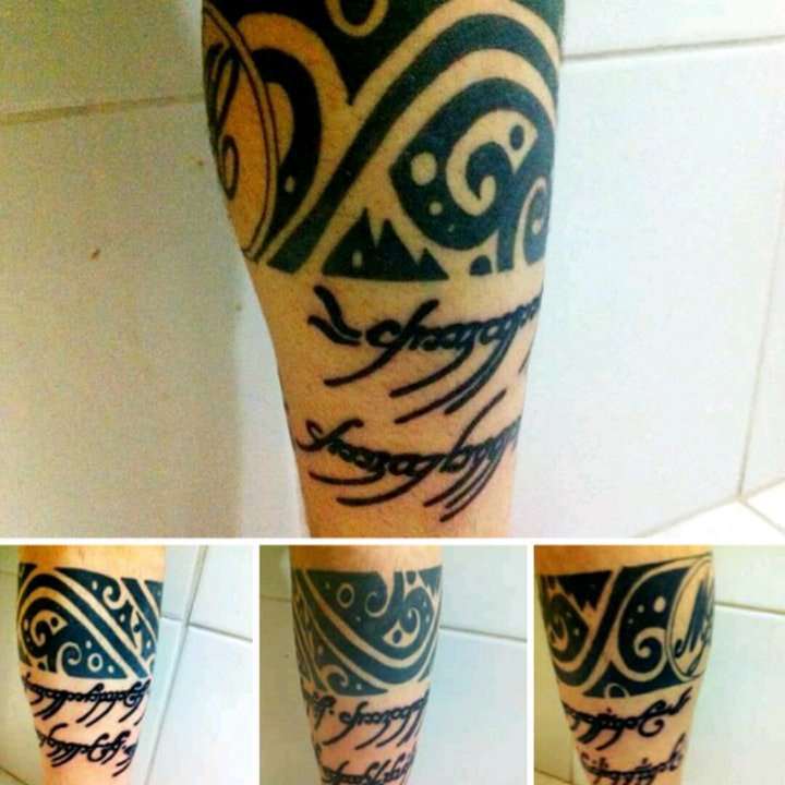 纹身黑色  部落气息浓厚的黑色图腾纹身图案