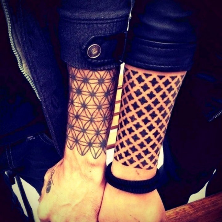 几何 纹身图案   9张组合多样化的几何纹身图案