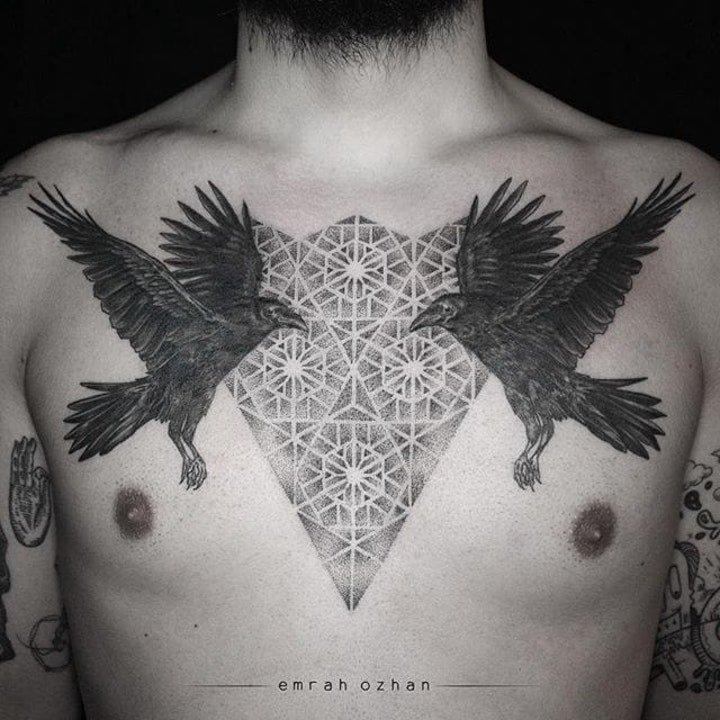 几何 纹身图案   9张组合多样化的几何纹身图案