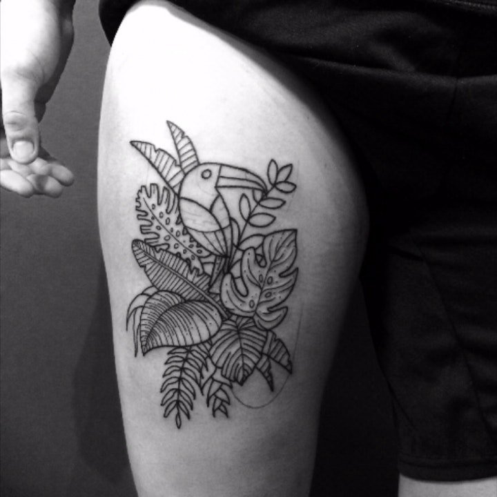 腿部纹身图案 男人和女人腿部纹身纹身图案10张