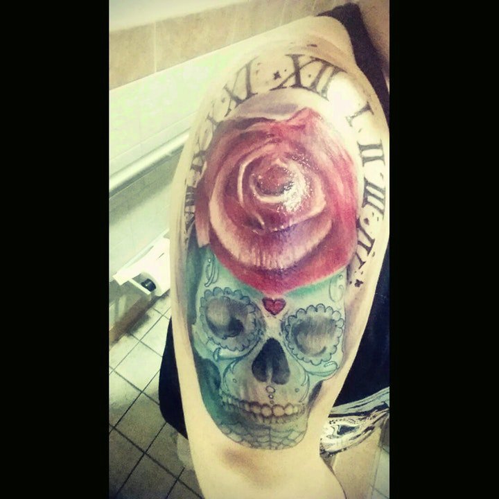 骷髅头纹身 多款风格迥异创意十足的骷髅头纹身图案