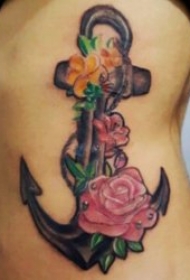 船锚纹身图案 10款造型唯美且有创意的船锚纹身图案