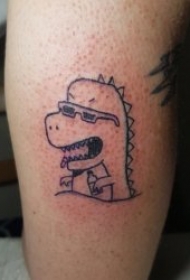 恐龙纹身图案 10款可爱卡通的小恐龙纹身图片