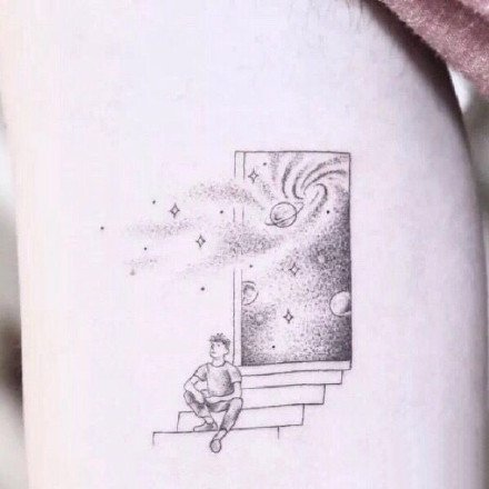 很可爱的一组小清新插画小图纹身