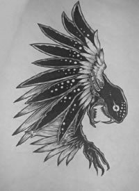 9张动物的黑色纹身手稿图片