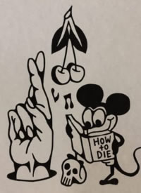 创意的一组oldschool小黑图纹身手稿