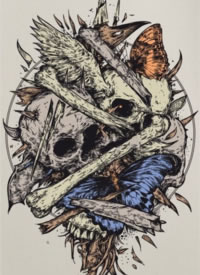 36组骷髅头主题的创意纹身手稿图