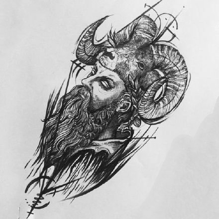 27创意的暗黑灰骷髅等纹身手稿图案