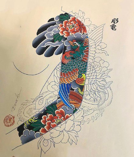 9张老传统的花臂等纹身效果图