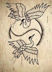 一组传统风格的纹身手稿线图欣赏