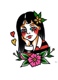 35组school的彩色小清新纹身图片