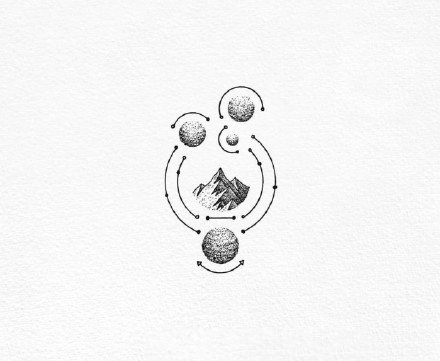 27组小清新的黑灰小图纹身图片素材