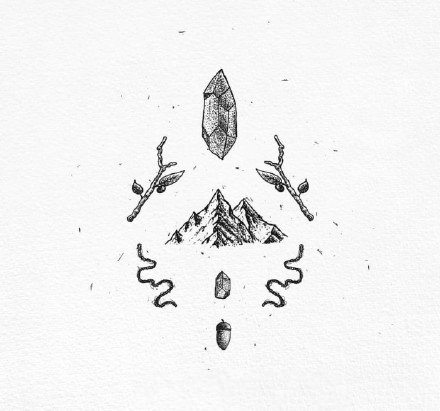 27组小清新的黑灰小图纹身图片素材