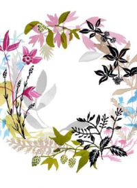 36组水彩风格的花环纹身手稿图片