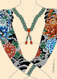 一组花臂纹身的效果图片欣赏