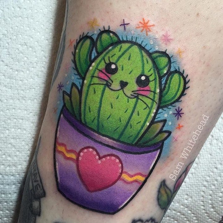 可爱小卡通刺青 十分漂亮的彩绘可爱小卡通纹身图案