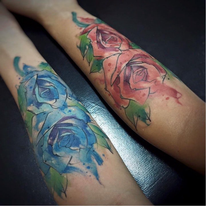 纹身图花朵   9张婀娜多姿的花朵纹身图案