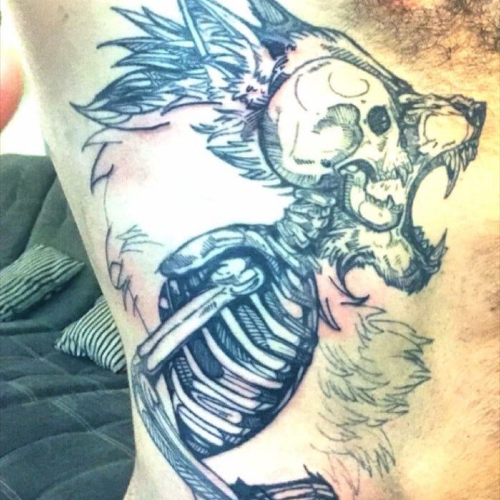 纹身骷髅   20组骨枯无肉恐怖的骷髅主题纹身图案