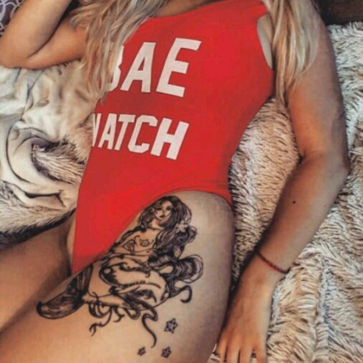 美人鱼纹身图案 美丽性感的彩绘纹身美人鱼纹身图案