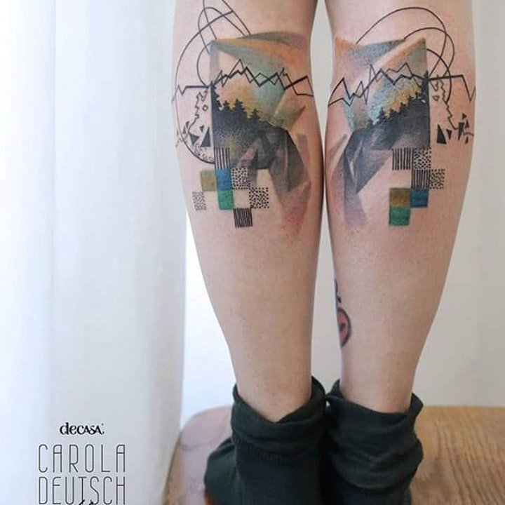 水彩纹身图片  11款唯美的水彩晕染彩绘纹身图案