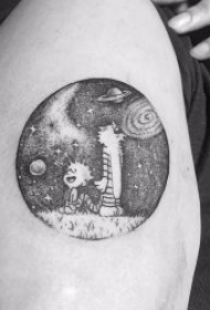 黑灰纹身图案  格外具有创意色彩的黑灰色纹身图案