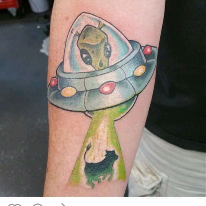 宇宙纹身图案 多款奇特各异的外星人等宇宙星空主题纹身图案