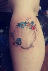 花朵纹身图案 女生身体各处小清新的花朵纹身图案
