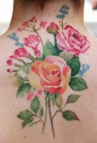 水彩纹身图片    多款水色交融的水彩纹身图案