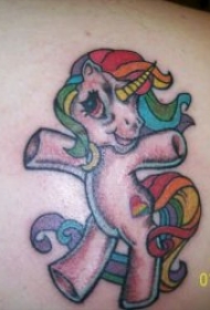 独角兽纹身图案 多款彩绘纹身风格的独角兽纹身图案