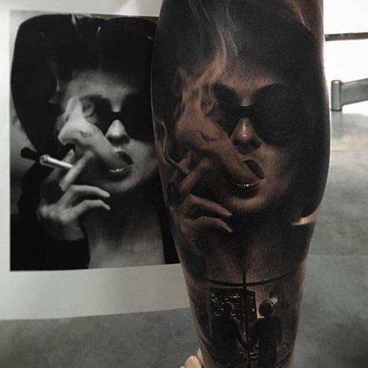 写实纹身  多款写实风格的个性人物肖像纹身图案